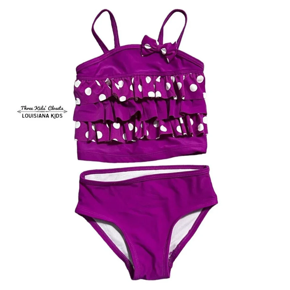 Children's Place 12-18m Purple Tankini Swim Bathing Suit